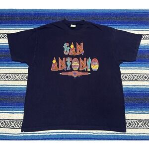 Vintage San Antonio Texas T Shirt XL Delta Pro Weight Single Stitch Made in USA